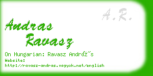 andras ravasz business card